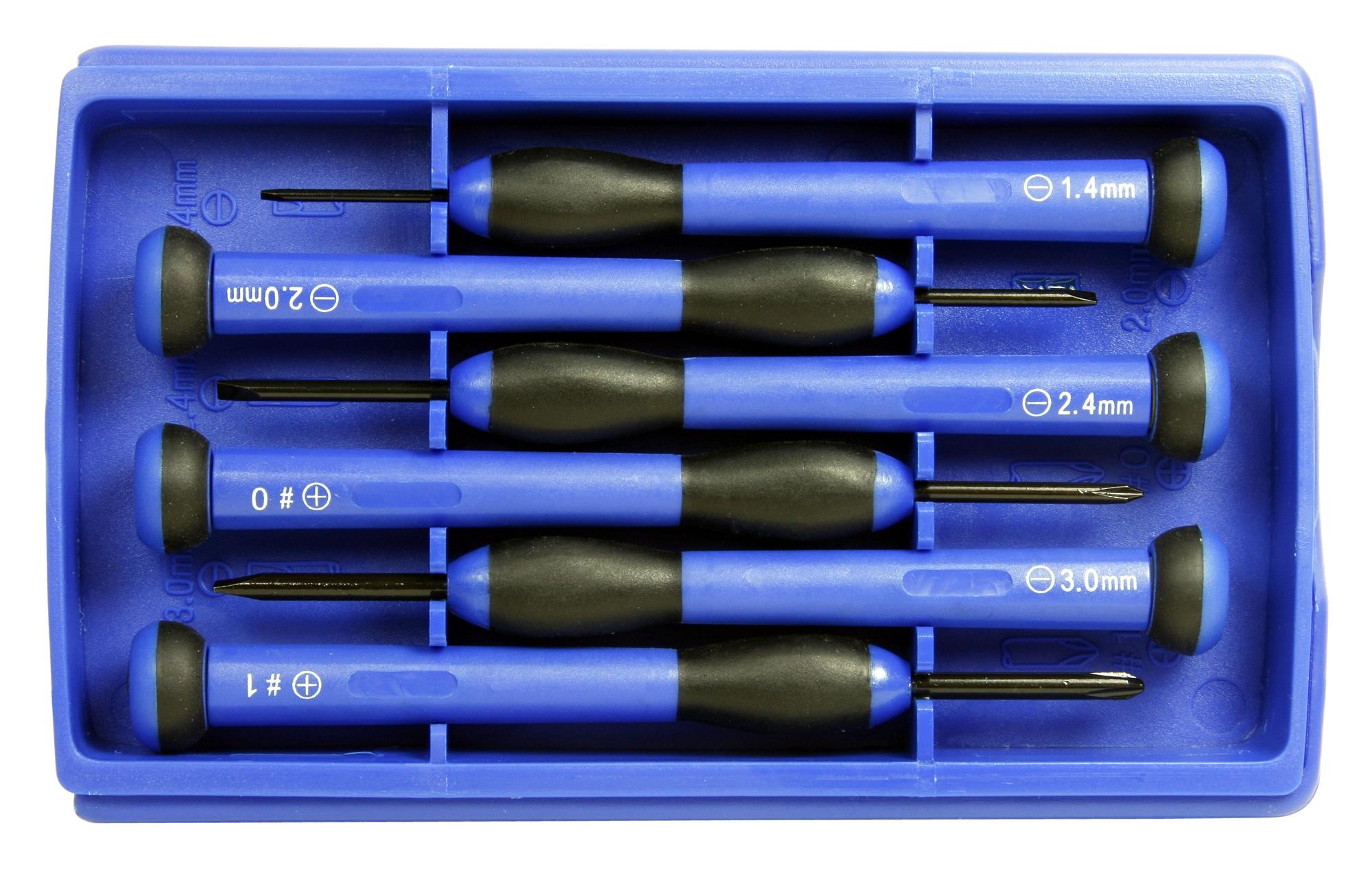 Details about   6-Piece Precision Screwdriver Set Phillips & Slotted Glasses Watches Repairs Blk